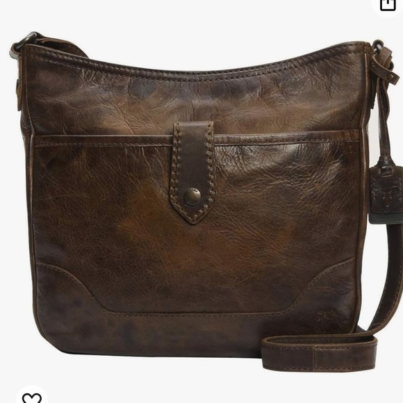 Frye Handbags - FRYE Melissa Button Crossbody purse - dark brown - leather